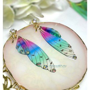 Butterfly Earrings ~ Butterfly wing  Earrings ~   Colorful Earrings ~  in Box!
